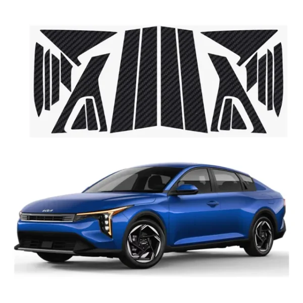 Proteccion Fibra De Carbono Postes Para Kia K4 2025