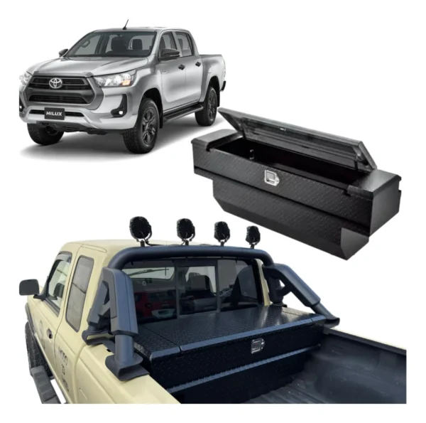 Caja Herramientas Para Toyota Hilux 2005 - 2022 C/ Roll Bar.