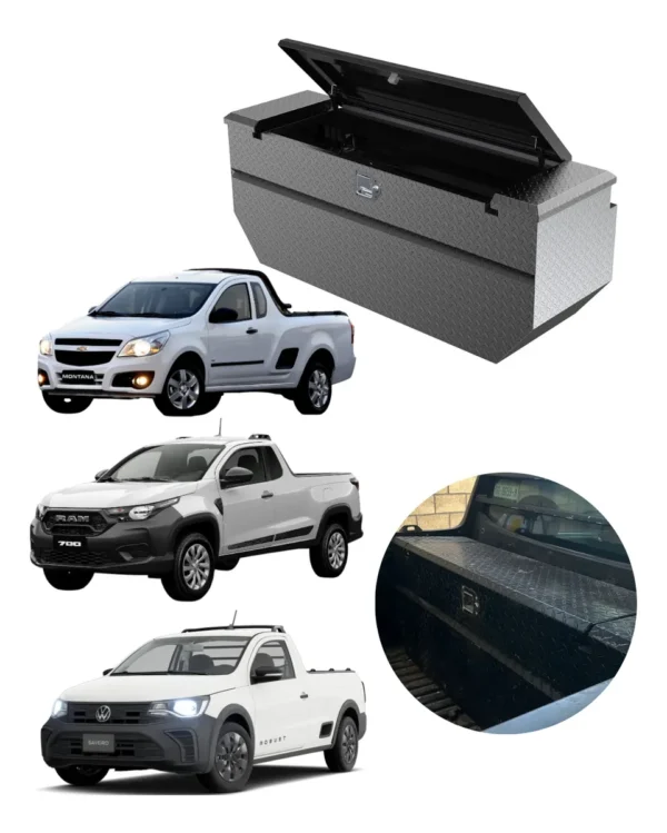 Caja Herrmientas Saveiro 2010 - 2024 C/laterales Fijos Cab/s