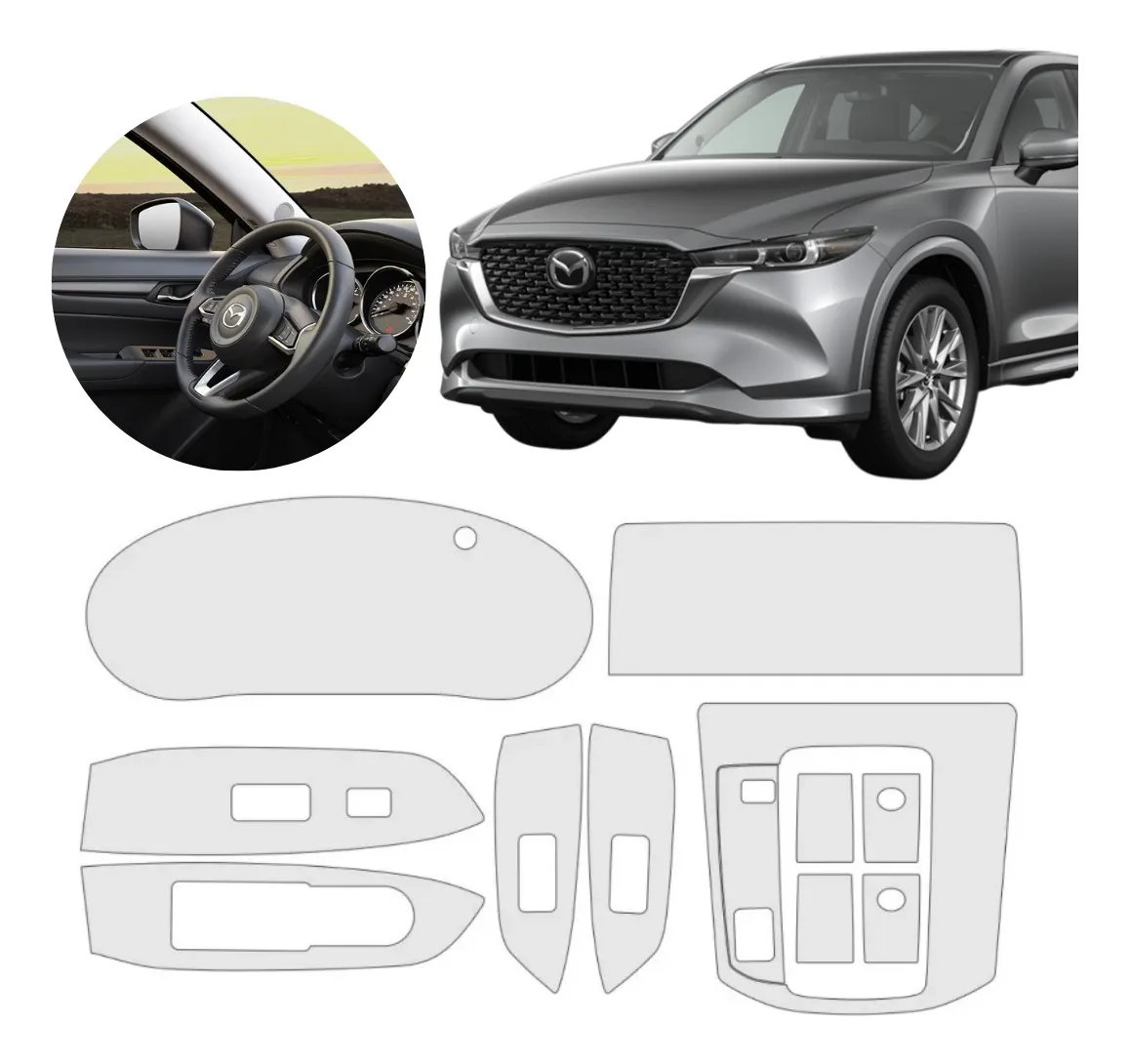 Kit Completo Sticker 4 Puertas/panel Central Mazda Cx5 2024 - Image 1