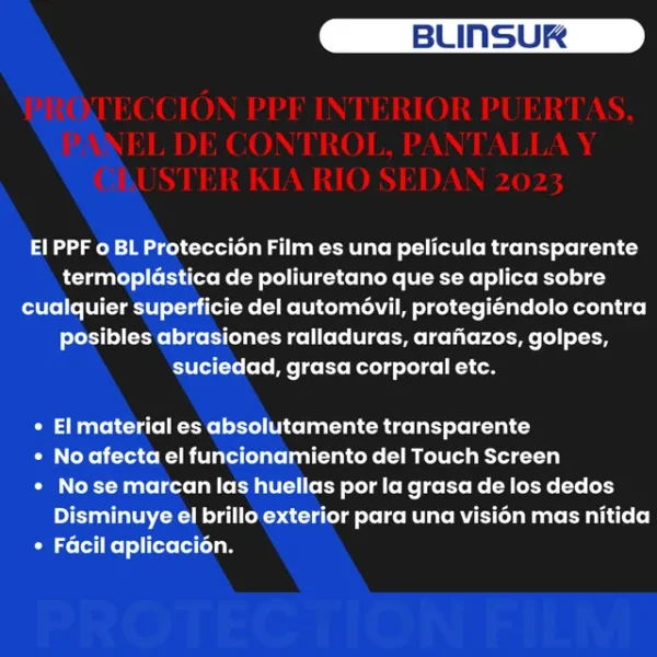Kit Completo De Proteccion Ppf Para Kia Rio Sedan 2023