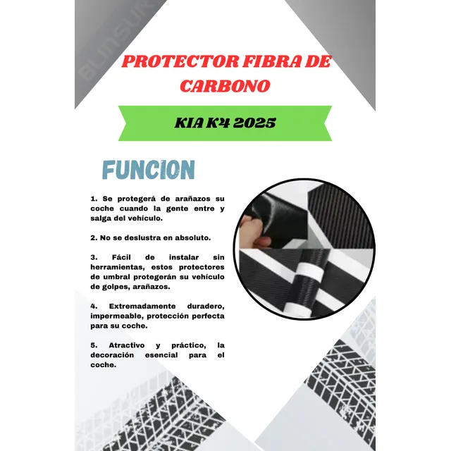 Proteccion Fibra De Carbono Postes Para Kia K4 2025 - Image 2