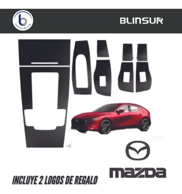 Sticker Protector De 4 Puertas Y Panel Central Mazda 3 2020
