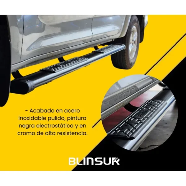Estribos Toyota Tacoma Doble Cabina 2006 - 2022 Negro Bronx