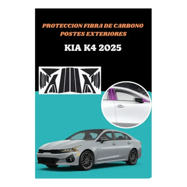 Proteccion Fibra De Carbono Postes Para Kia K4 2025