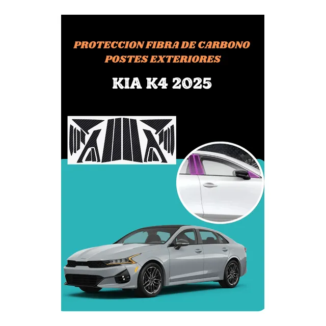 Proteccion Fibra De Carbono Postes Para Kia K4 2025 - Image 3