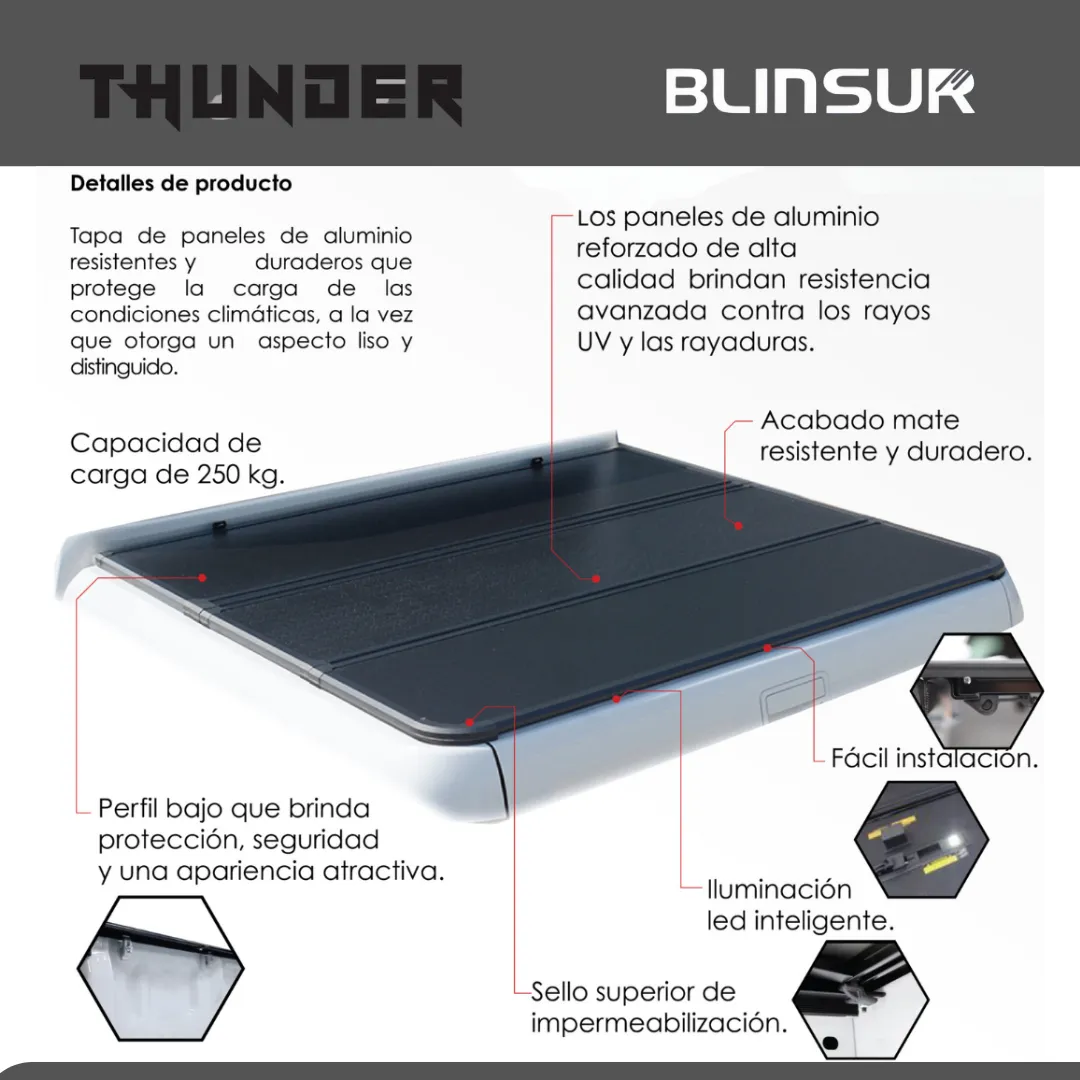 Tapa Cubre Batea Tri Fold Ford F-150 2015 - 2019 - Image 3