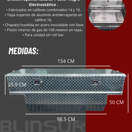 Caja De Herramientas Nissan Frontier 2016-2024+ C/resaques - Image 3