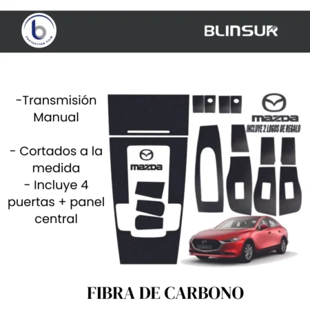 Sticker Protector De 4 Puertas Y Panel Central Mazda 3 2020 - Image 3
