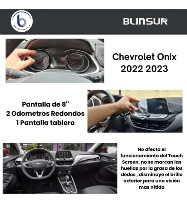 Protector Mica Pantalla Y Cluster Chevrolet Onix 2022 2023