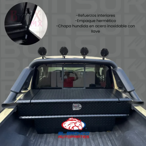 Caja Herramientas Para Toyota Hilux 2005 - 2022 C/ Roll Bar.