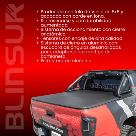 Tapa De Lona Enrollable Para Byd Shark 2025 C/roll Bar - Image 4