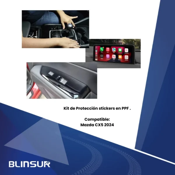 Kit Completo Sticker 4 Puertas/panel Central Mazda Cx5 2024