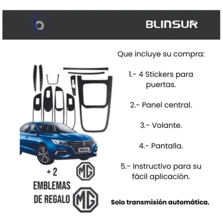 Kit Completo Sticker Puertas Y Panel Central Mg5 2021 2022 - Image 5