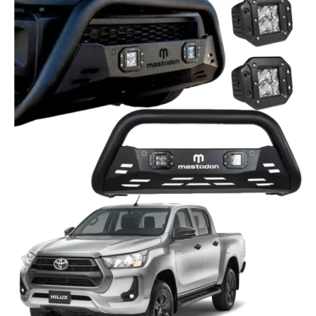 Combo Burrera Rage Para Hilux 2016 - 2025 + 2 Luces Led