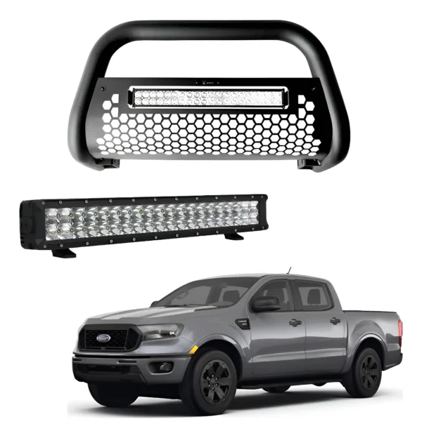 Burrera Tumbaburros Con Barra Led Ford Ranger 2012-2022