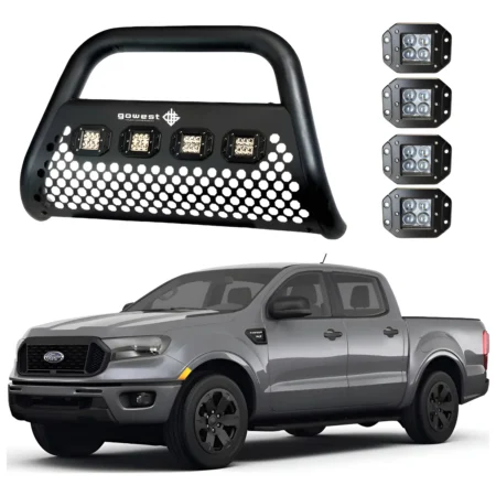 Combo Burrera Ultra Bar Ford Ranger 2013 - 2022 + 4 Faros