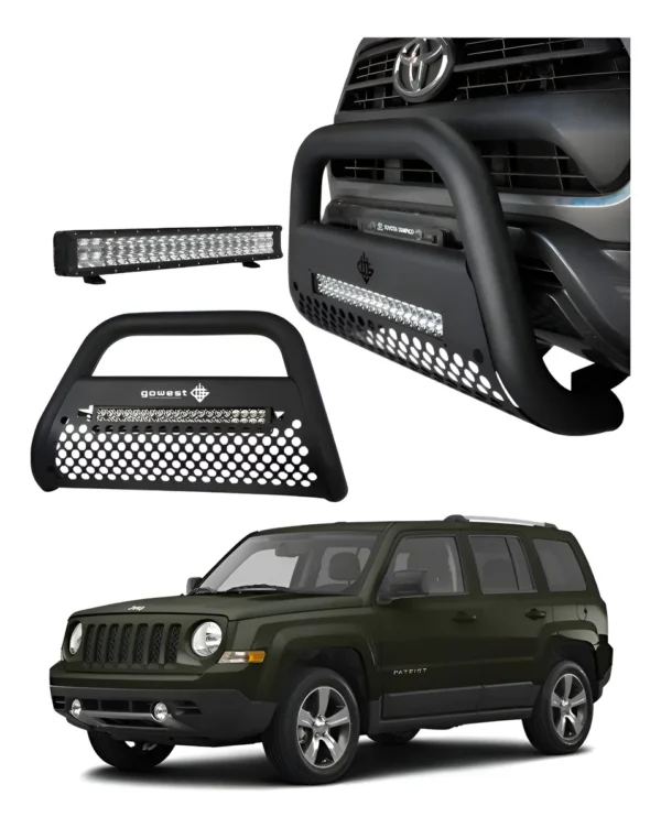 Combo Burrera Ultra Bar Jeep Liberty 2002 - 2004 + Barra Led