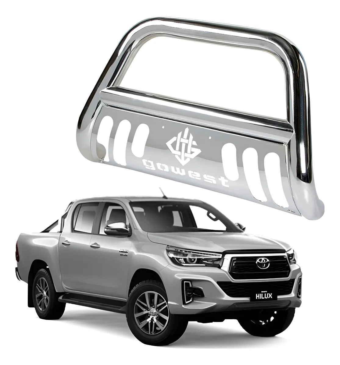 Burrera Protector Bar Toyota Hilux Platinum 2019-2020 Cromo - Image 1
