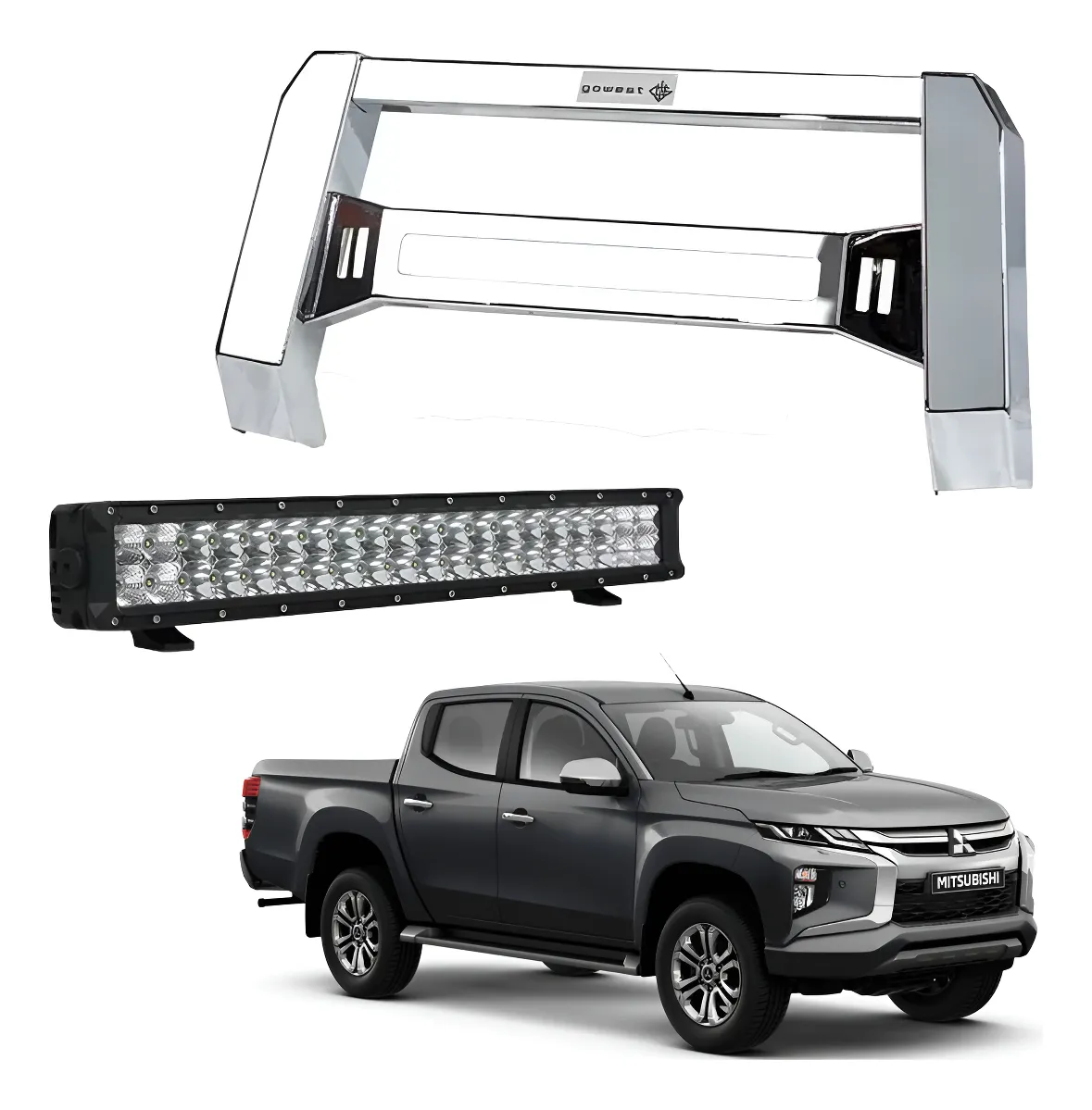Kit Burrera Baja Bar Mitsubishi L200 2020 - 2022 + Barra Led - Image 1