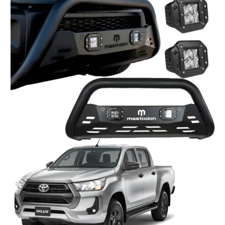 Combo Burrera Rage Para Hilux 2016 - 2025 + 2 Luces Led