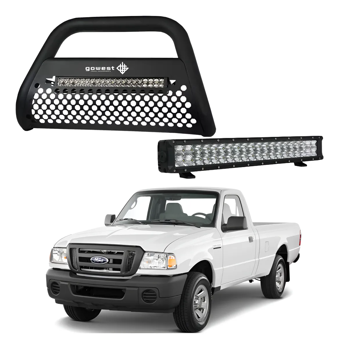 Combo Burrera Ultra Bar Ford Ranger 2010 - 2012 + Barra Led - Image 1