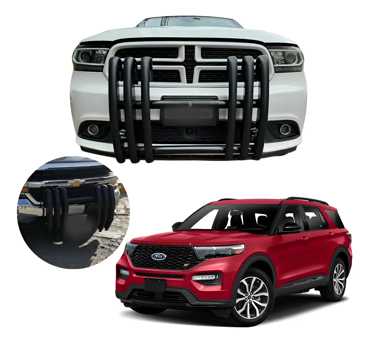 Defensa Delantera Tipo Patrulla Ford Explorer 2015 - 2024 - Image 1