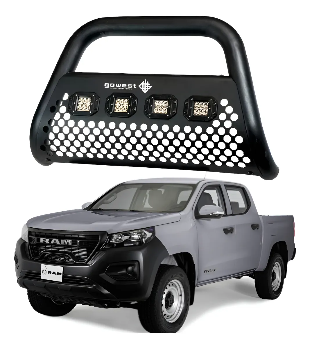 Burrera Ultra Bar Para 4 Faros Compatible Con Ram 1200 2025 - Image 1