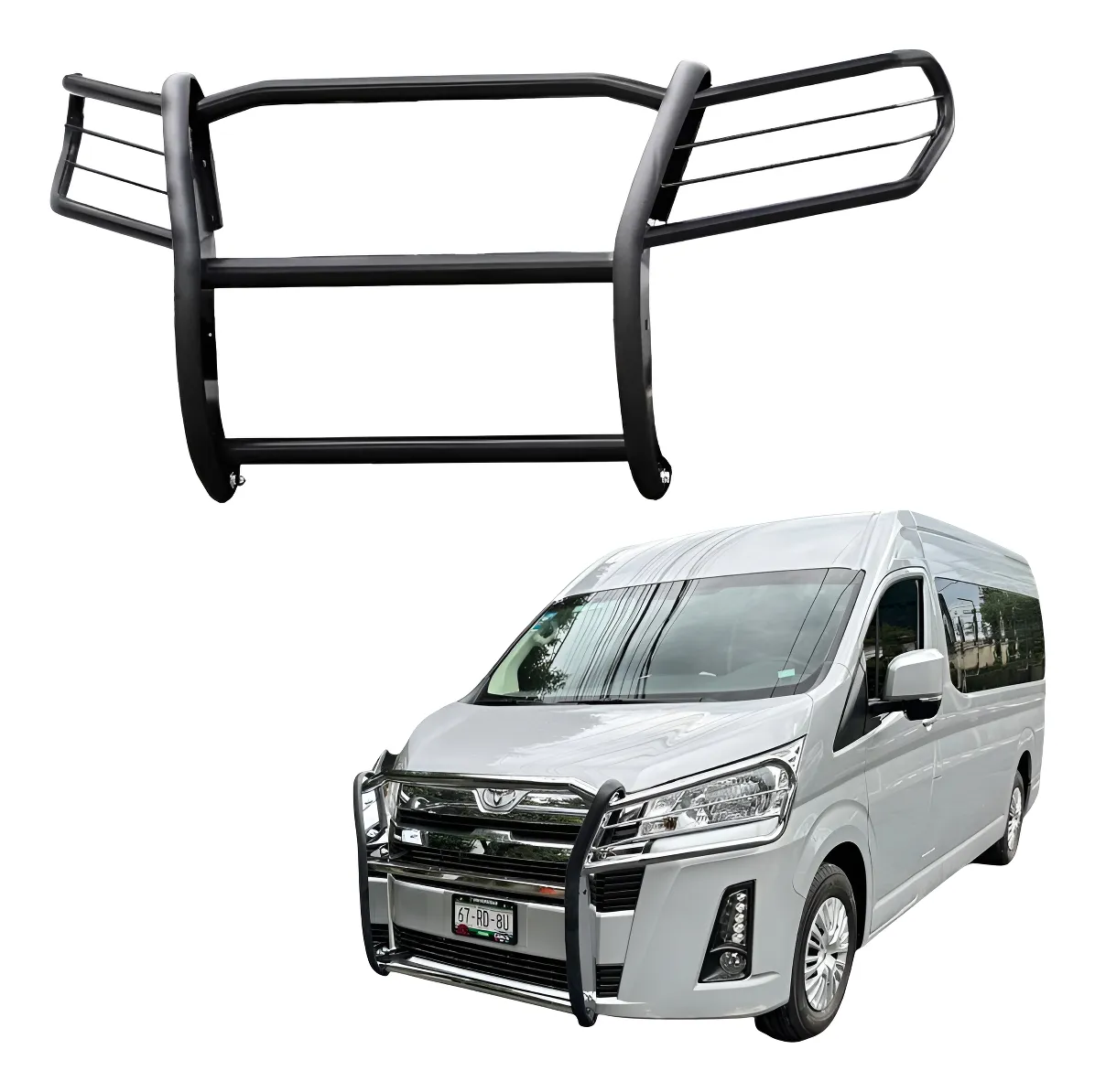 Burrera Cubre Faros Compatible Con Toyota Hiace 2025 Negro - Image 1