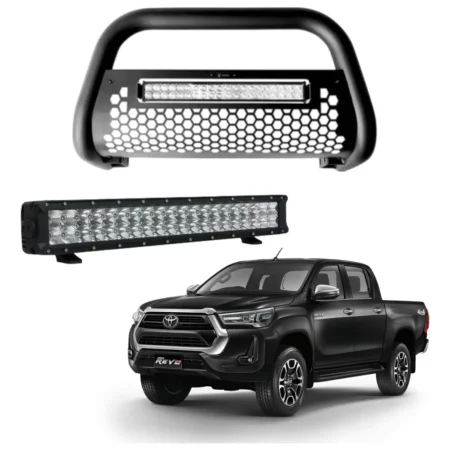 Burrera Tumbaburros Con Barra Led Toyota Hilux Revo 15-22