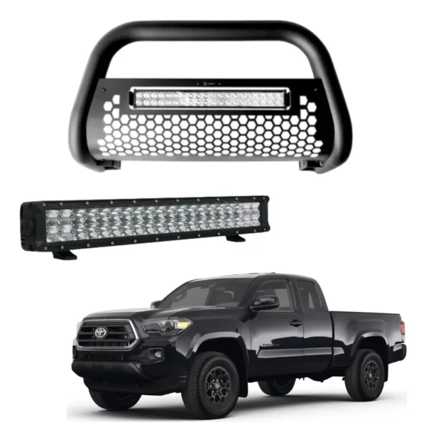 Burrera Tumbaburros Con Barra Led Toyota Tacoma 2015-2022