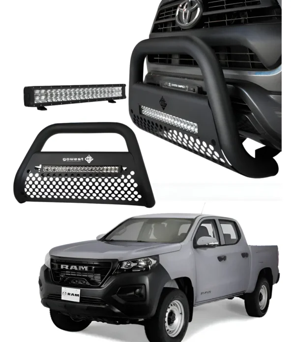 Combo Burrera Ultra Bar Para Ram 1200 2024 - 2025 + Luz Led