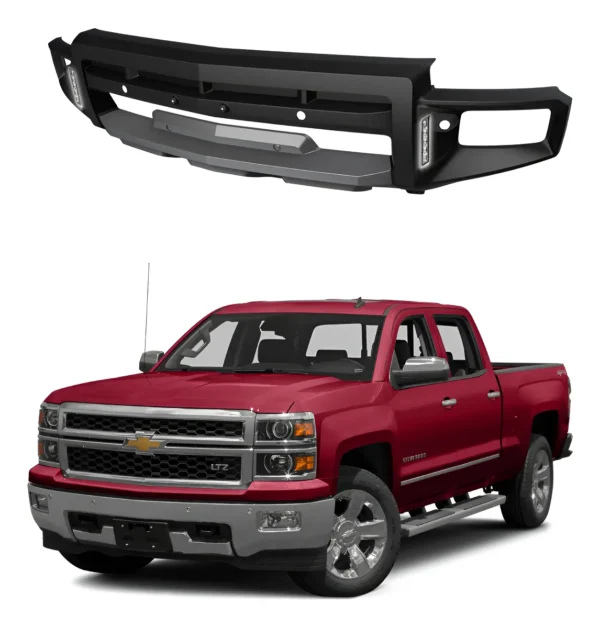 Bumper Delantero Con Faros Drl Silverado 1500 2014 2015
