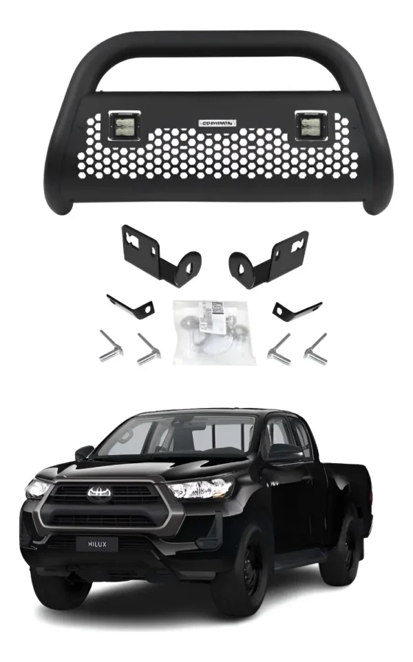 Burrera Defensa Rc2 Lr2 C/luz Toyota Hilux 2016 - 2025