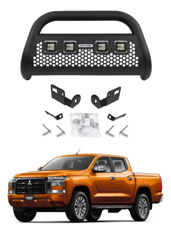 Burrera Defensa Rc2 Lr4 C/ Luz Mitsubishi L200 2016 - 2024