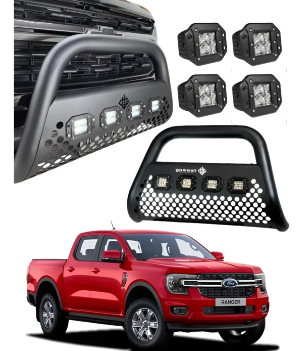 Combo Burrera P/ Ford Ranger 2023 - 2025 + 4 Luces Led