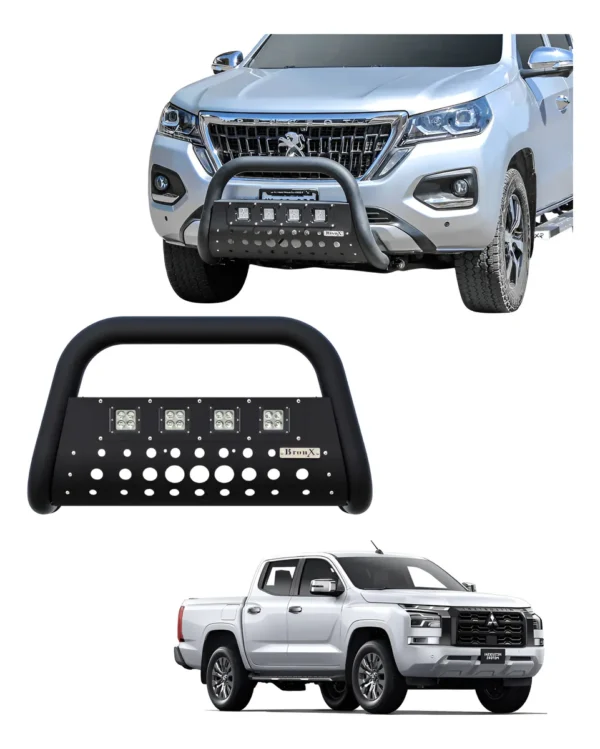 Burrera Black 4 Faros Para Mitsubishi L200 2020 -2023