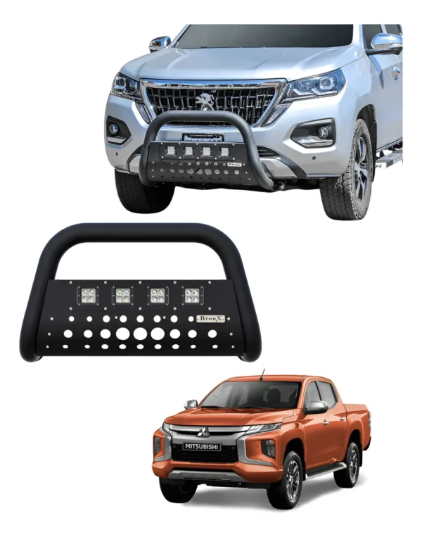 Burrera Black 4 Faros Para Mitsubishi L200 2016-2019
