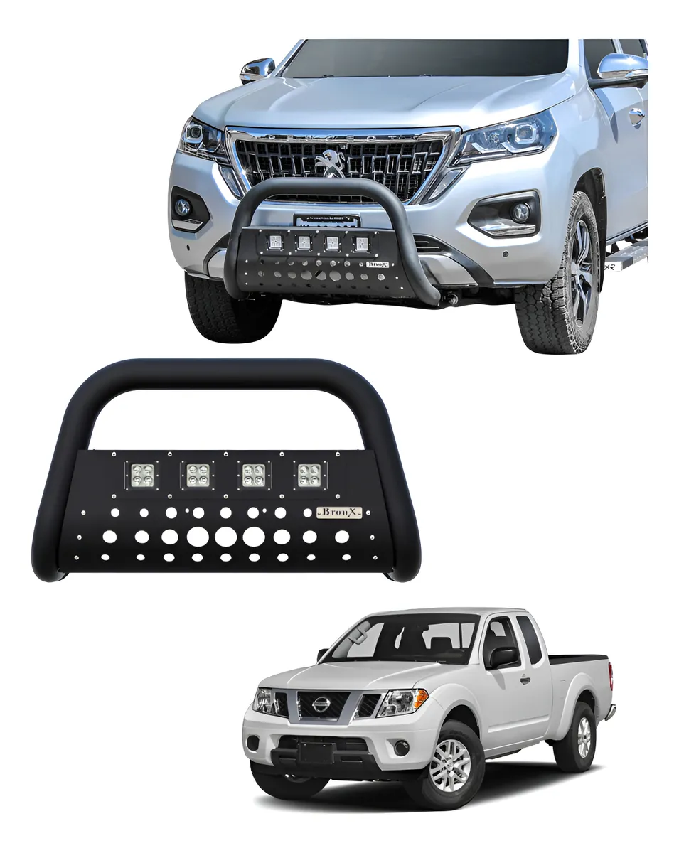 Burrera Black 4 Faros Para Frontier V6 Frente Anterior 08/20 - Image 1