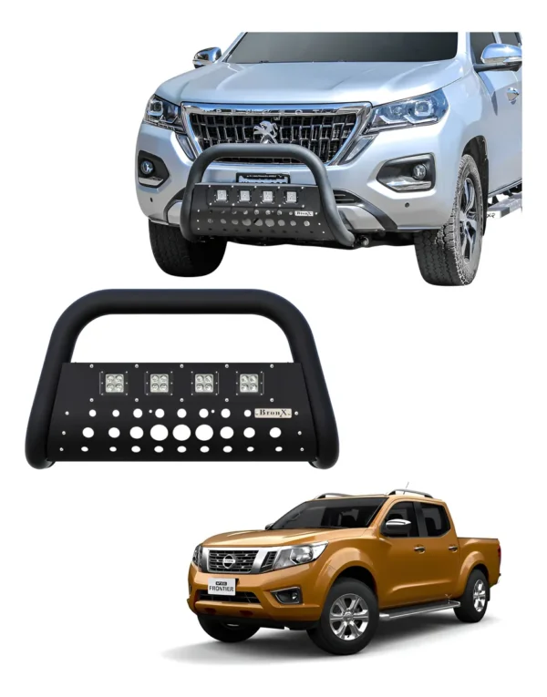 Burrera Black 4 Faros Para Np300,frontier 4cil/pro4x 2021-24