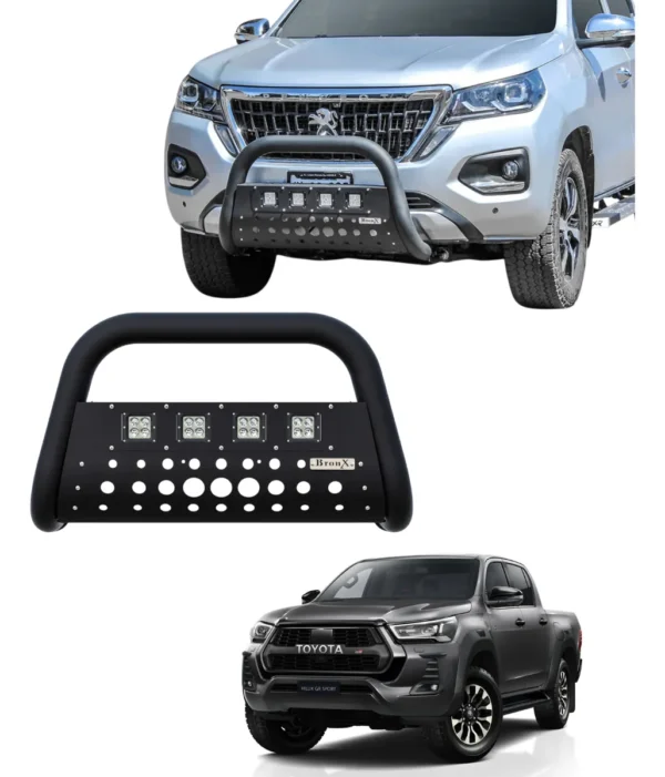 Burrera Black 4 Faros Para Toyota Hilux 2016 -2024