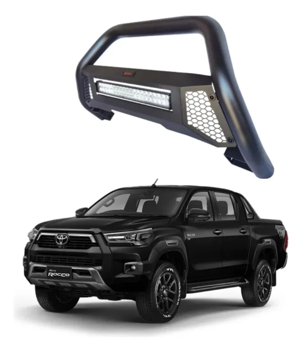 Burrera Tumbaburros Con Barra Led Hilux Recco 2021-2025
