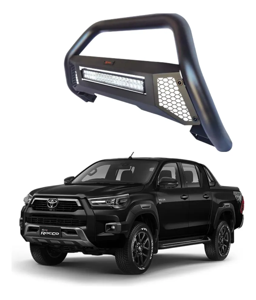 Burrera Tumbaburros Con Barra Led Hilux Recco 2021-2025 - Image 1