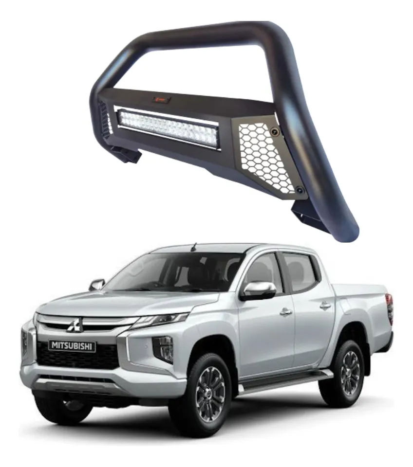 Burrera Tumbaburros Con Barra Led Mitsu L200 2020 2024 - Image 1