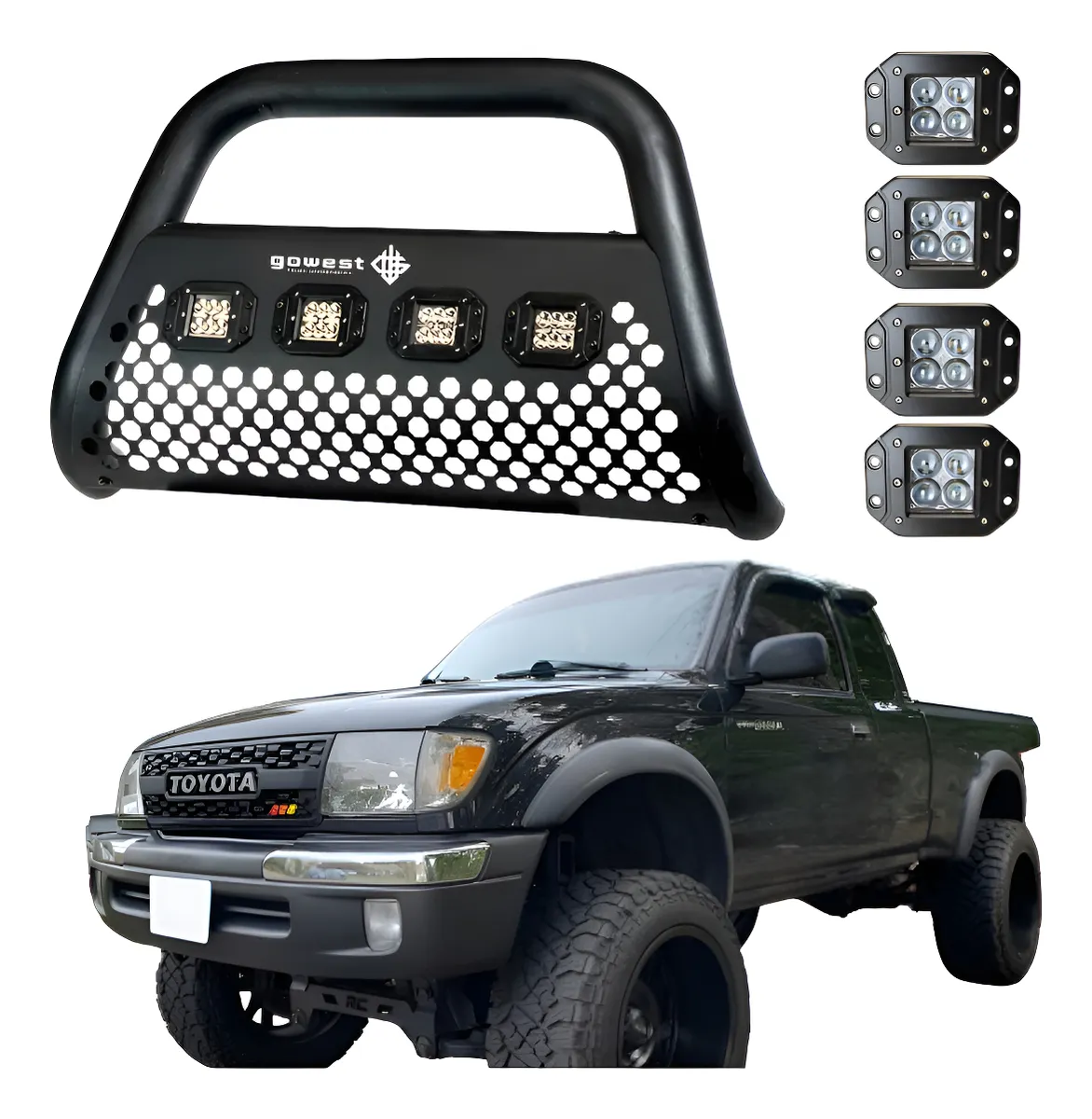 Combo Burrera Ultra Bar Toyota Tacoma 1995 - 2004 + 4 Faros - Image 1