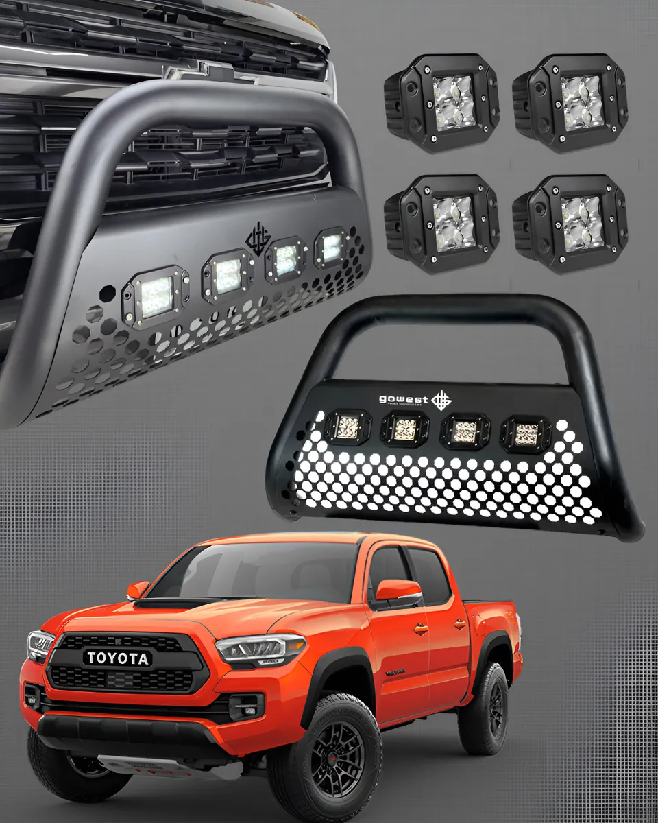 Combo Burrera Ultra Bar Toyota Tacoma 2016 - 2023 + 4 Faros - Image 1