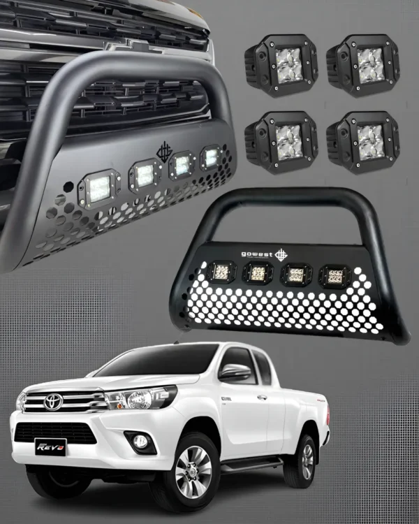 Combo Burrera Ultra Bar Toyota Hilux 2005 - 2015 + 4 Faros