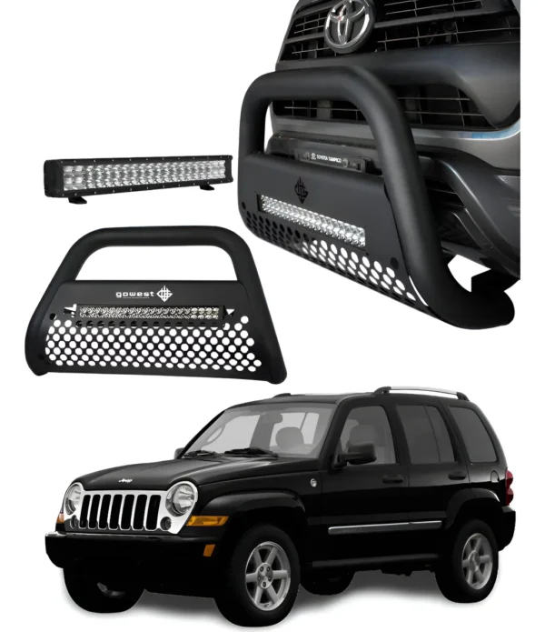 Combo Burrera Ultra Bar Jeep Liberty 2002 - 2004 + Barra Led