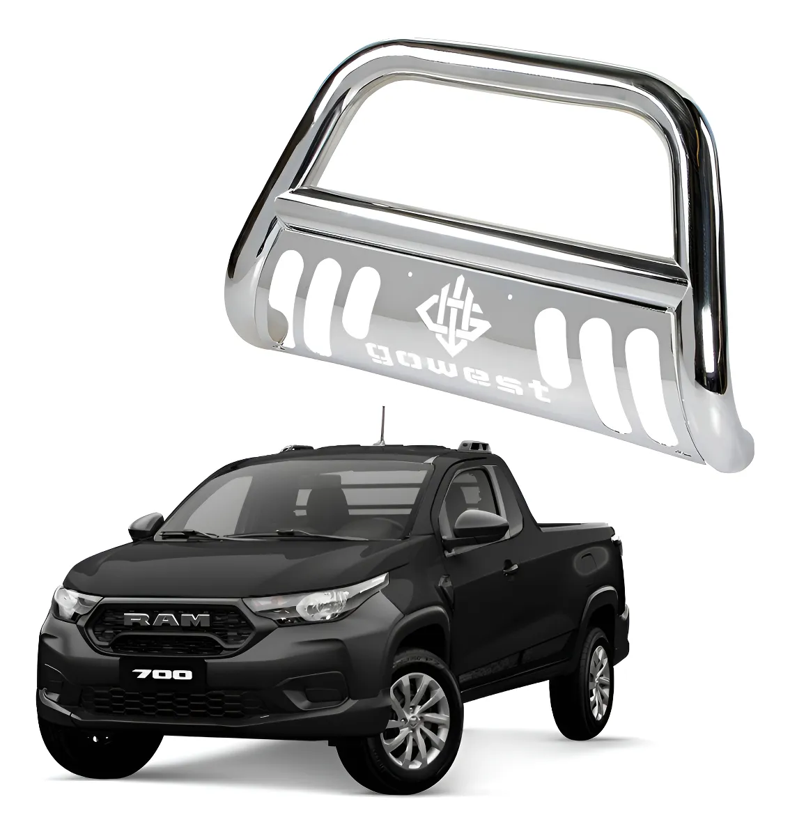 Burrera Protector Bar Cromada Ram 700 2021 - 2022 + - Image 1