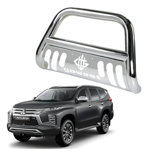 Burrera Protector Bar Mitsubishi Montero Sport 19 - 22 Cromo